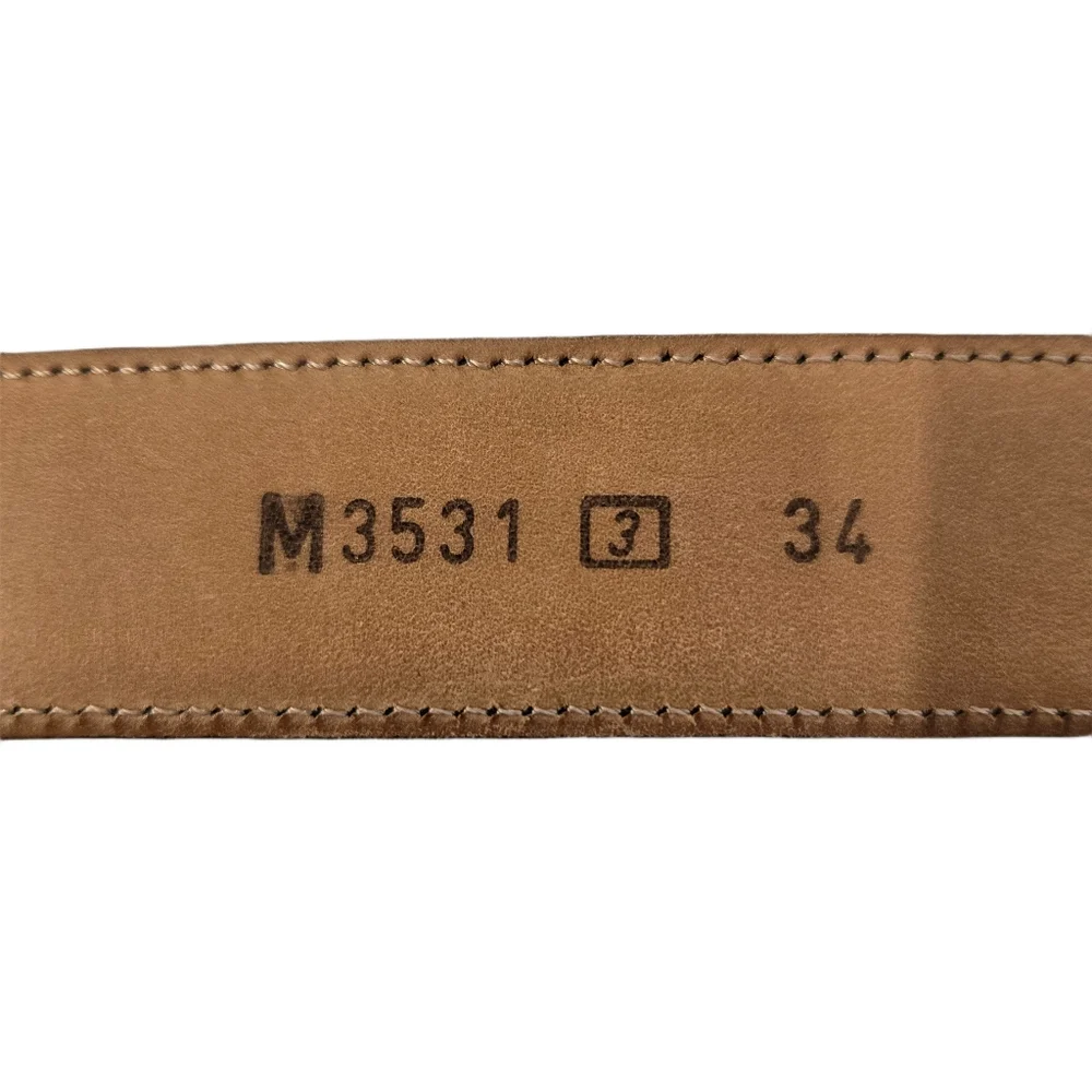 Mezlan Black Leather Belt with Two Tone Belt Buckle